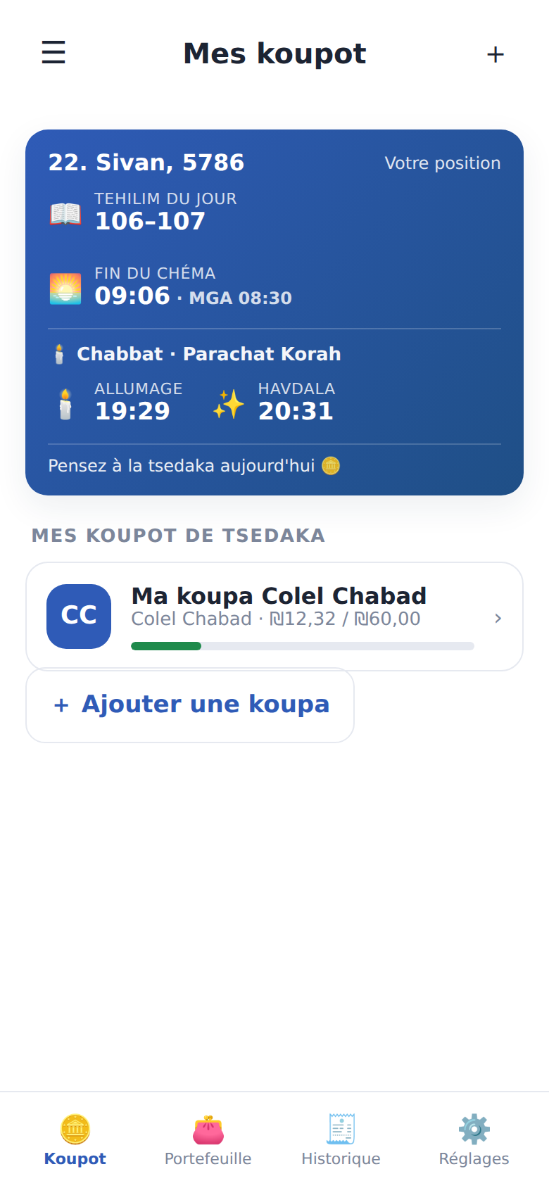 Carte du jour