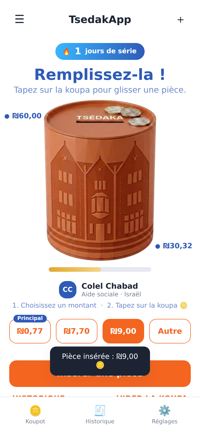 L'application TsedakApp